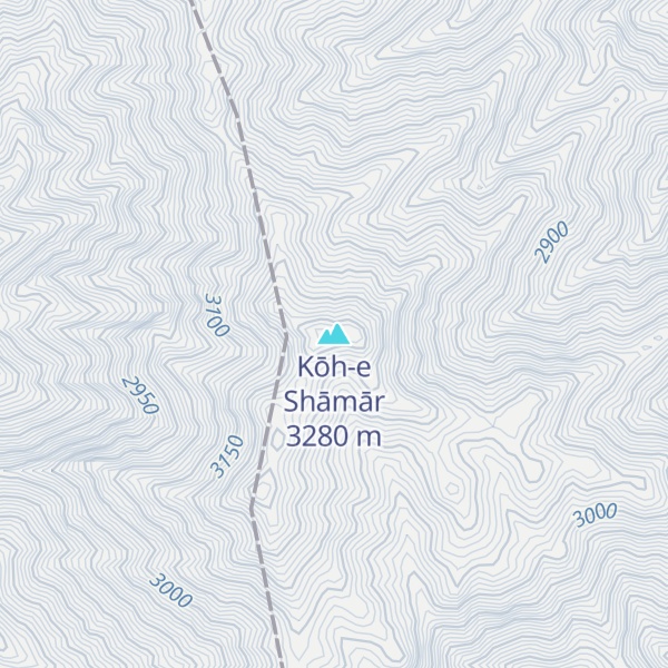 Map of Kōh-e Shāmār