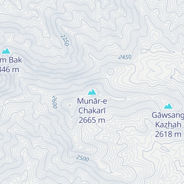 Map of Munār-e Chakarī