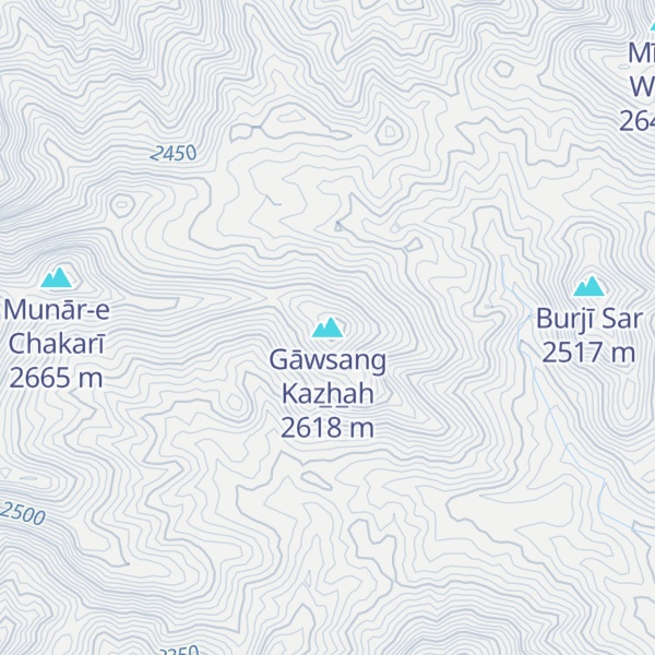 Map of Gāwsang Kaz̲h̲ah