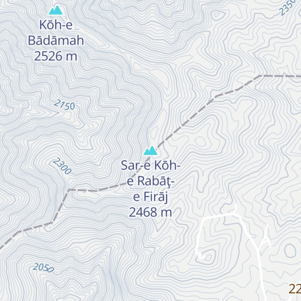 Map of Sar-e Kōh-e Rabāţ-e Firāj