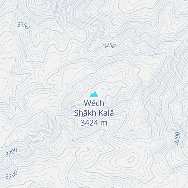 Map of Wêch S̲h̲ākh Kalā
