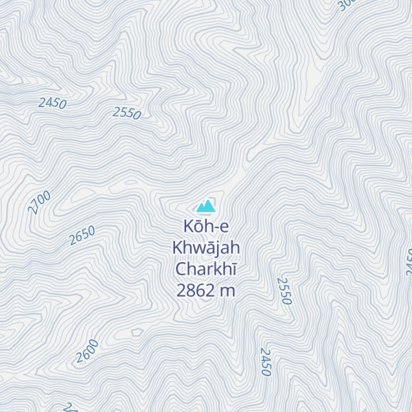 Map of Kōh-e Khwājah Charkhī