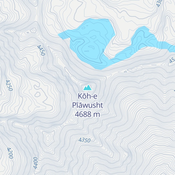 Map of Kōh-e Pīāwusht