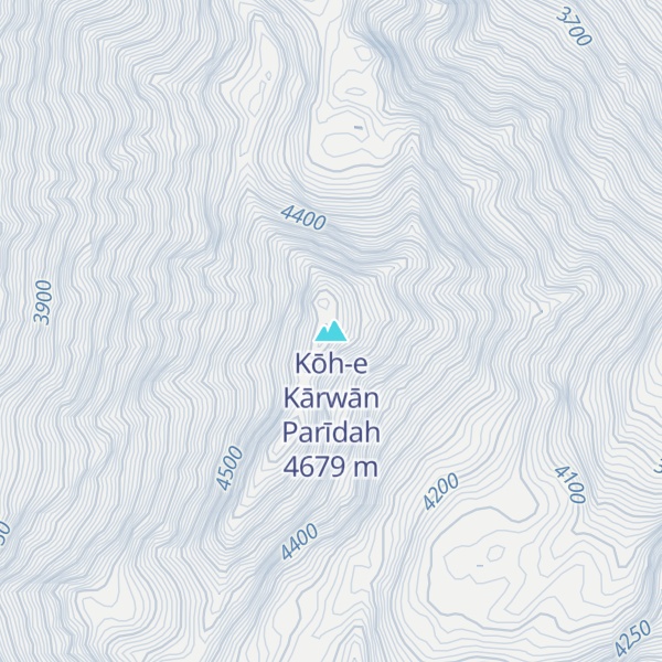 Map of Kōh-e Kārwān Parīdah