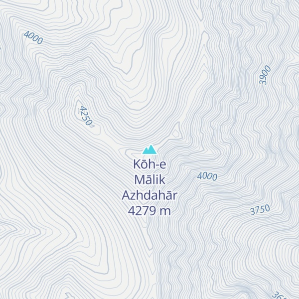 Map of Kōh-e Mālik Azhdahār