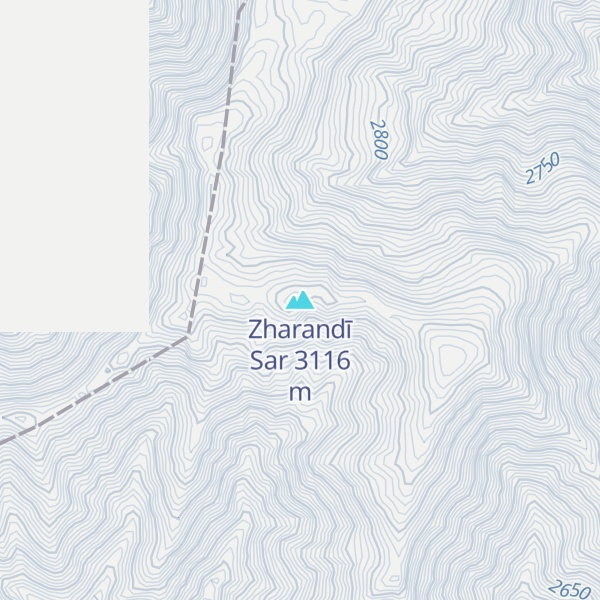Map of Zharandī Sar