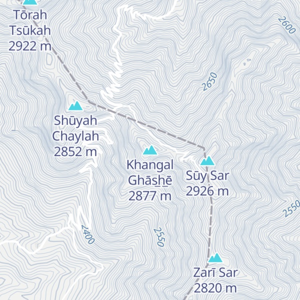 Map of Khangal Ghās̲h̲ē