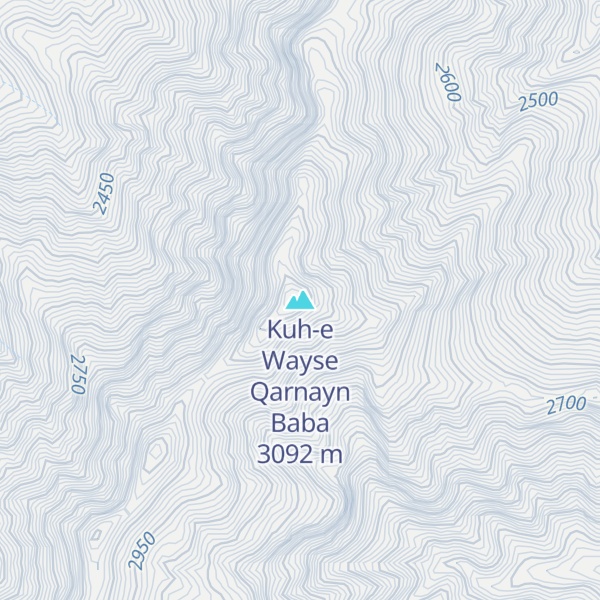 Map of Kuh-e Wayse Qarnayn Baba