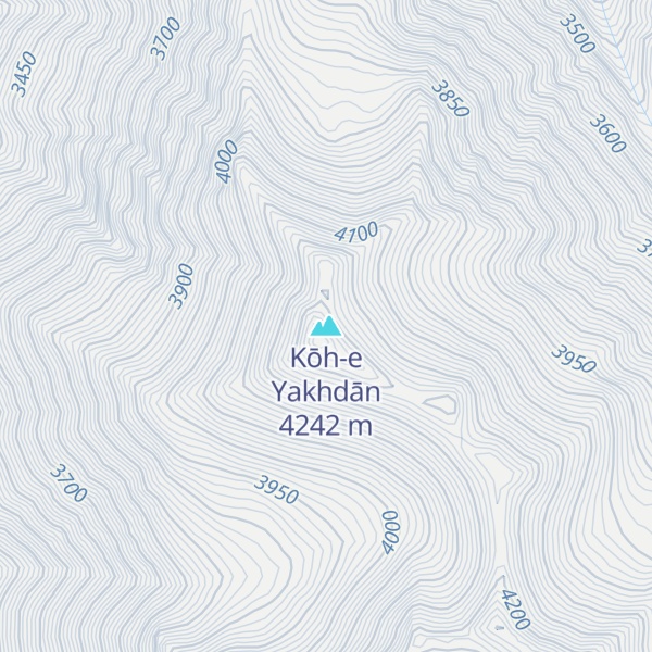 Map of Kōh-e Yakhdān