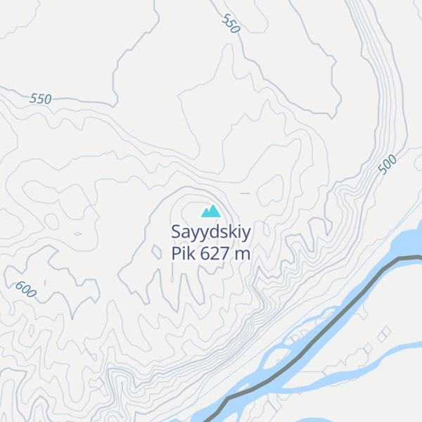 Map of Sayydskiy Pik