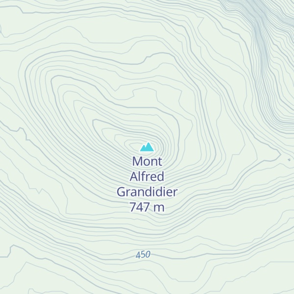 Map of Mont Alfred Grandidier