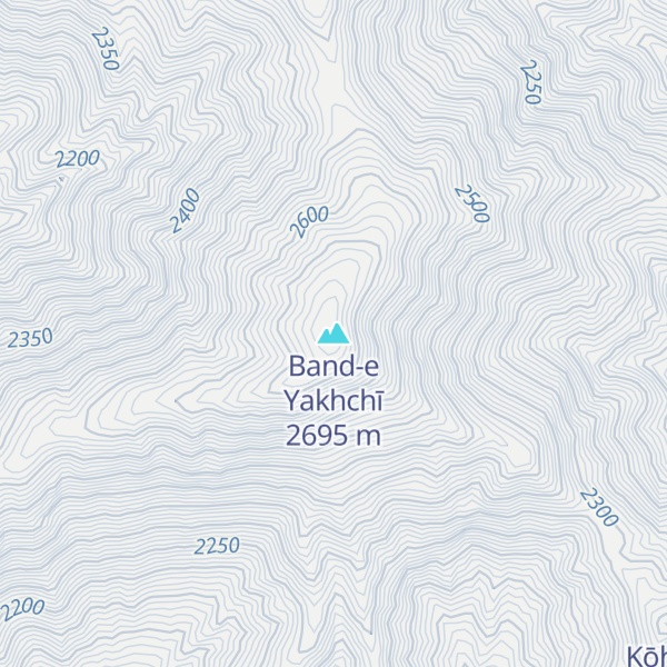 Map of Band-e Yakhchī