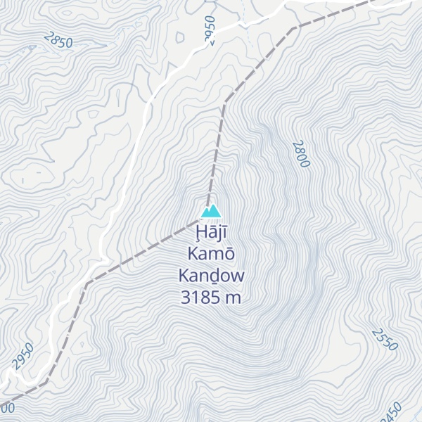 Map of Ḩājī Kamō Kanḏow