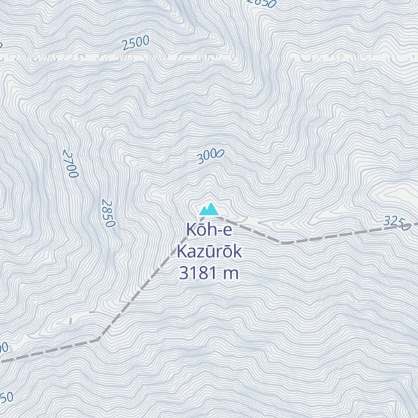 Map of Kōh-e Kazūrōk