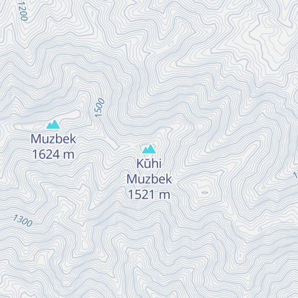 Map of Kŭhi Muzbek