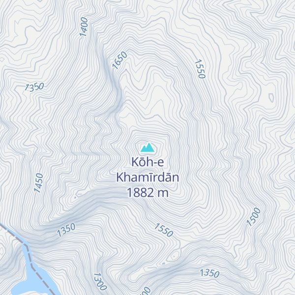 Map of Kōh-e Khamīrdān