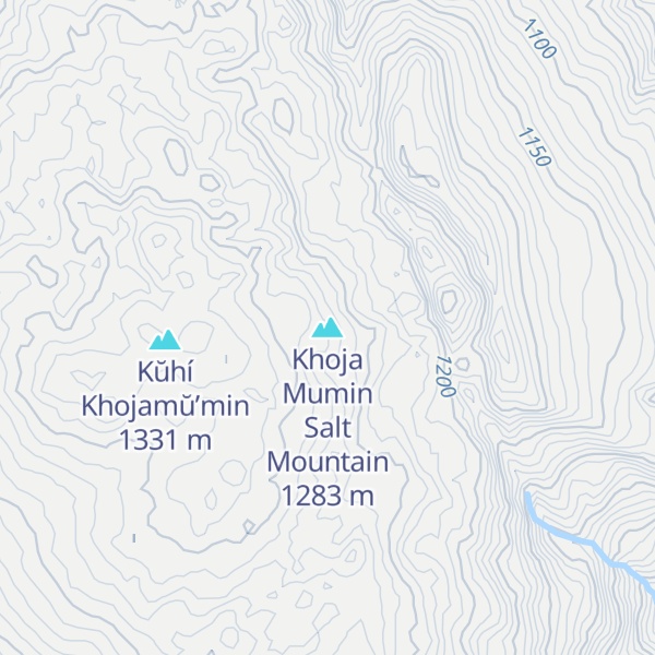 Map of Khoja Mumin Salt Mountain