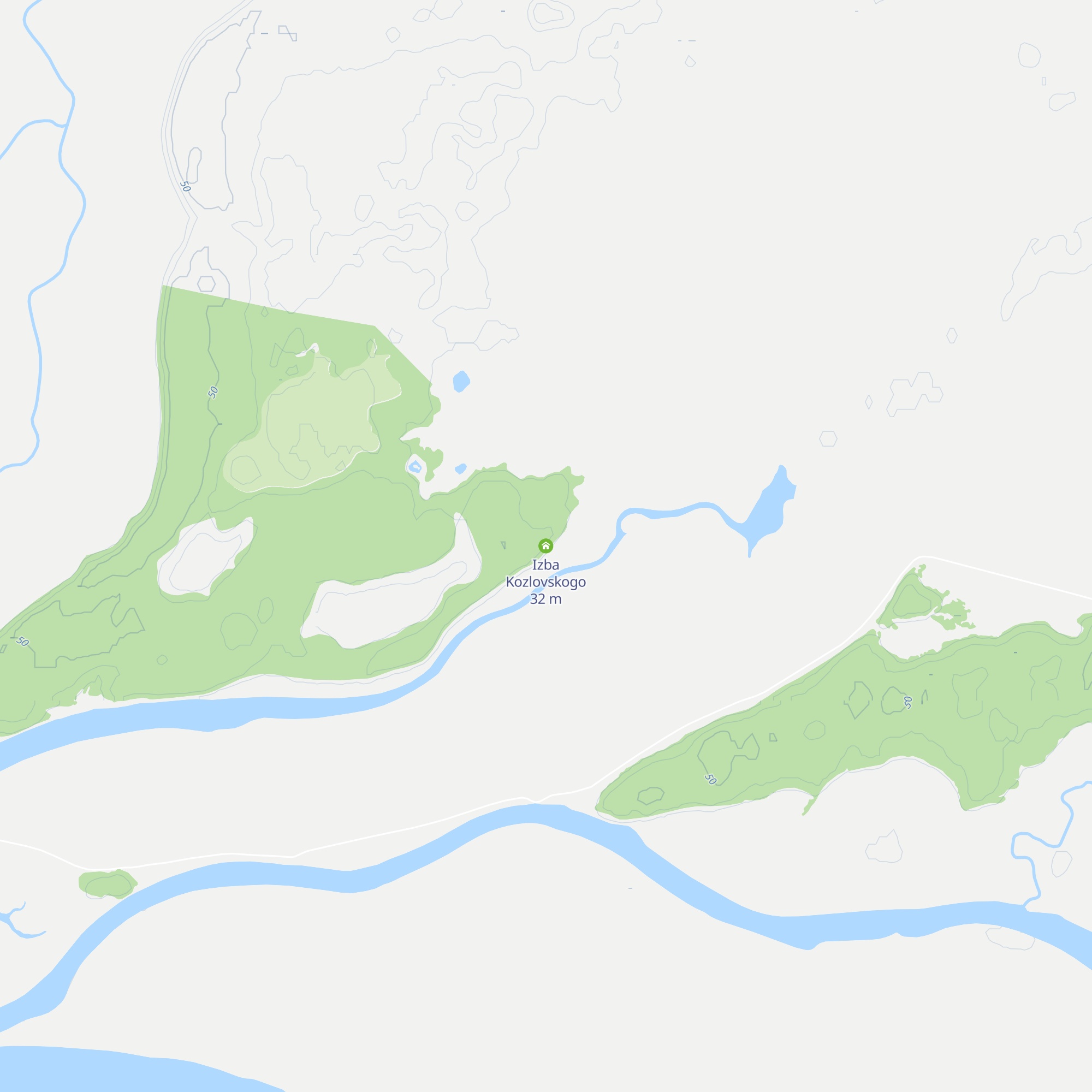 Izba Kozlovskogo map