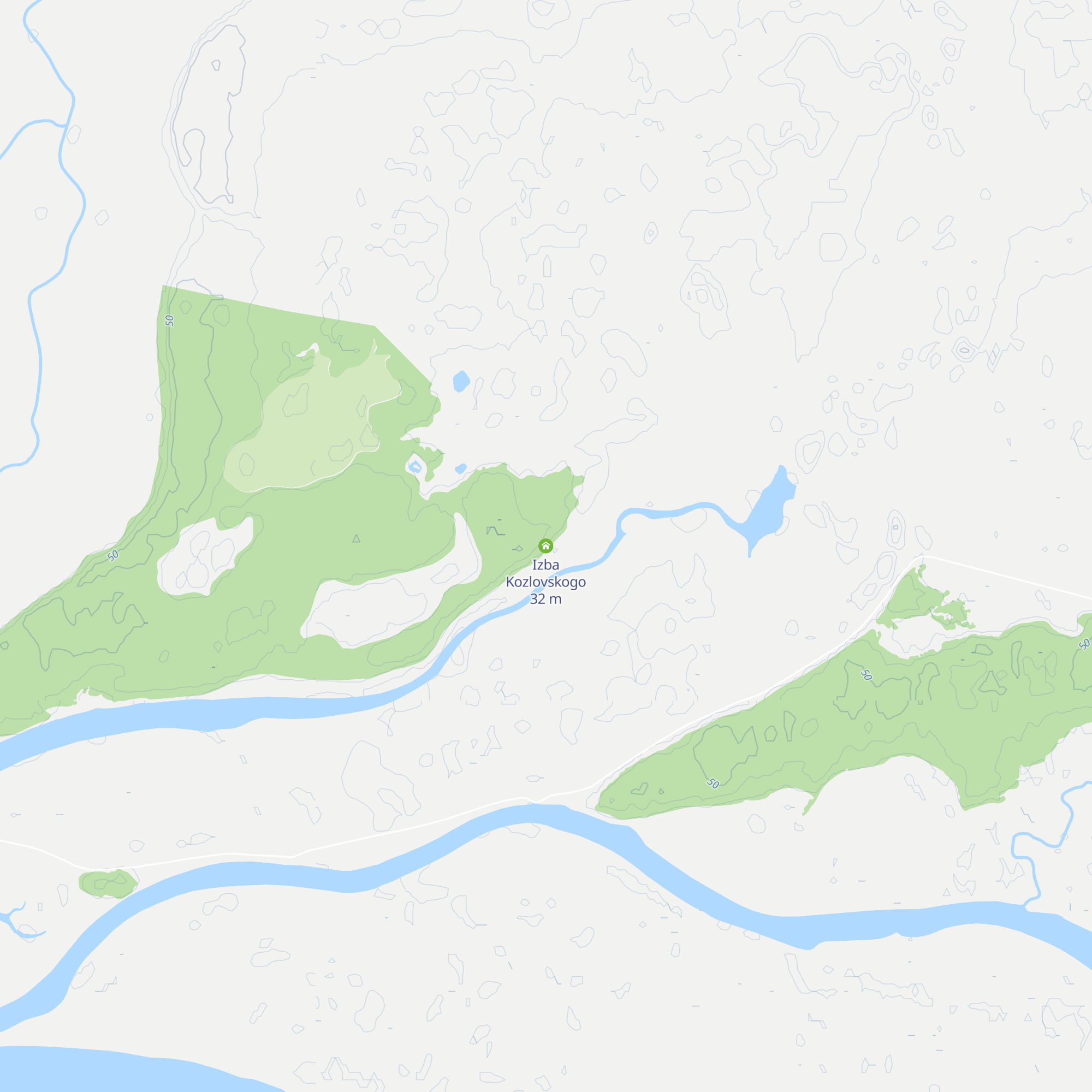 Izba Kozlovskogo map