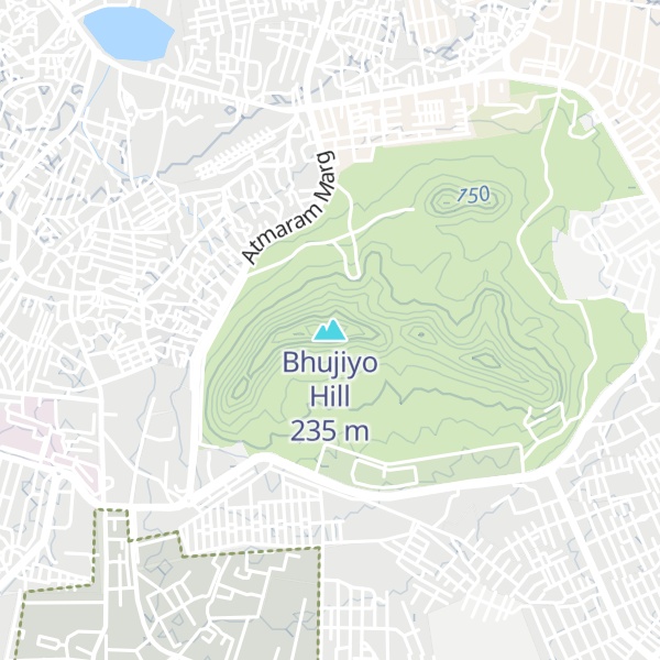 Map of Bhujiyo Hill
