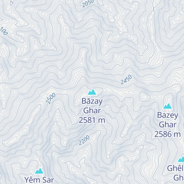 Map of Bāzay Ghar