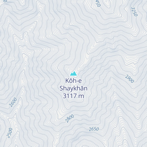 Map of Kōh-e Shaykhān