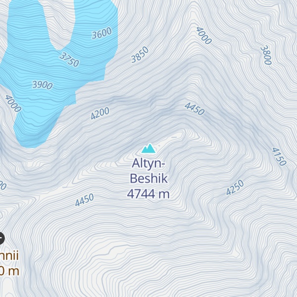 Map of Altyn-Beshik