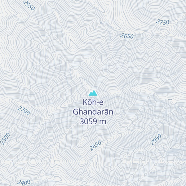 Map of Kōh-e Ghandarān