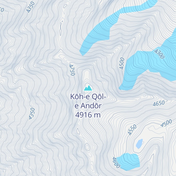 Map of Kōh-e Qōl-e Andōr