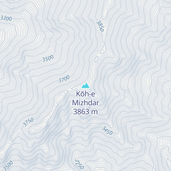 Map of Kōh-e Mizhdar