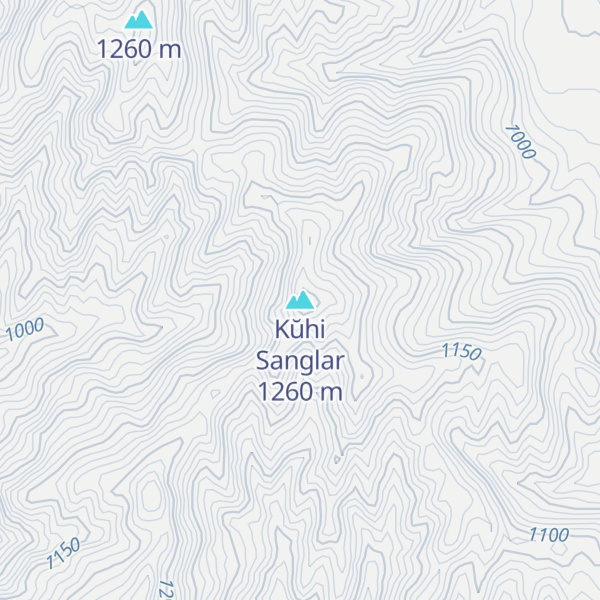 Map of Kŭhi Sanglar