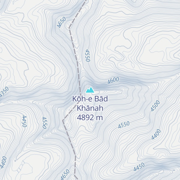 Map of Kōh-e Bād Khānah