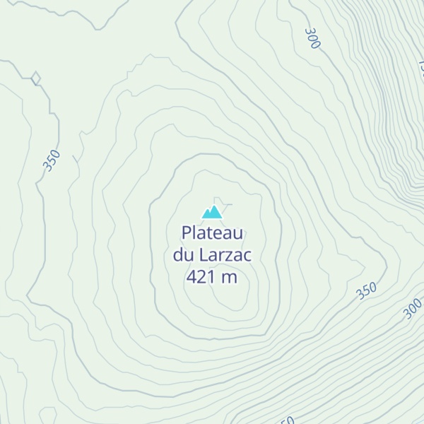 Map of Plateau du Larzac