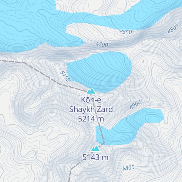Map of Kōh-e Shaykh Zard