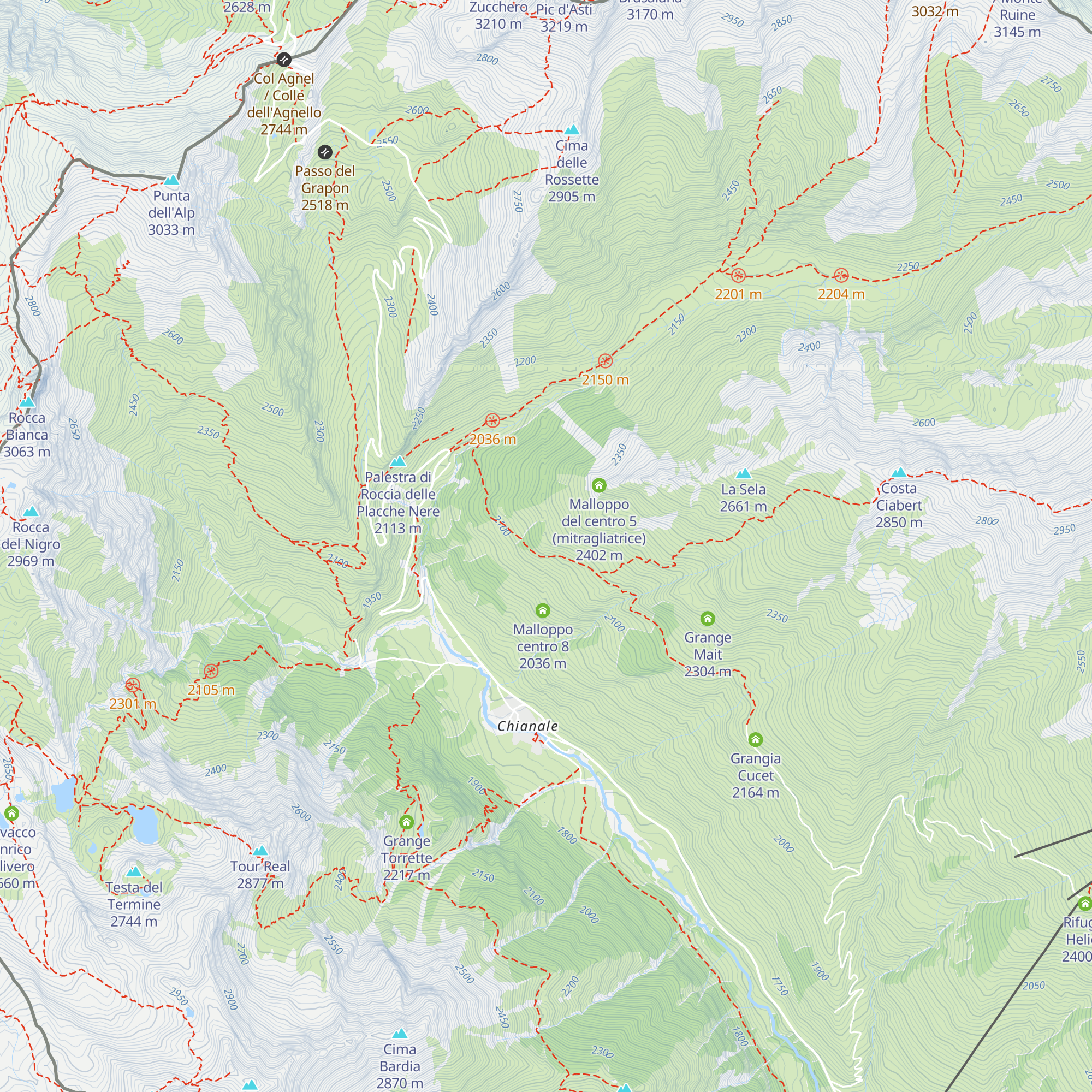 Malloppo Centro 7 (mitragliatrice) map