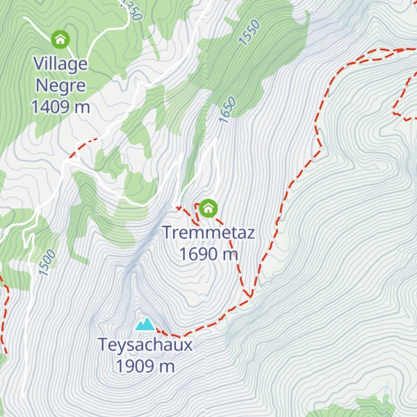 Map of Tremmetaz