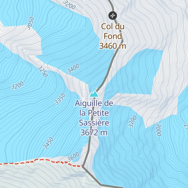Map of Aiguille de la Petite Sassière