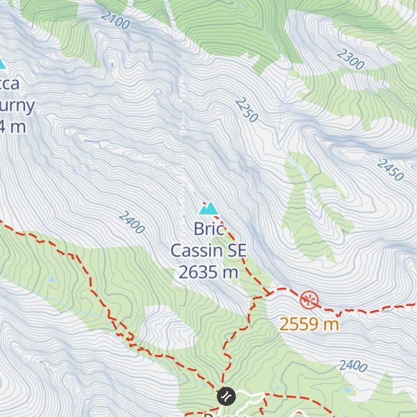 Map of Bric Cassin SE