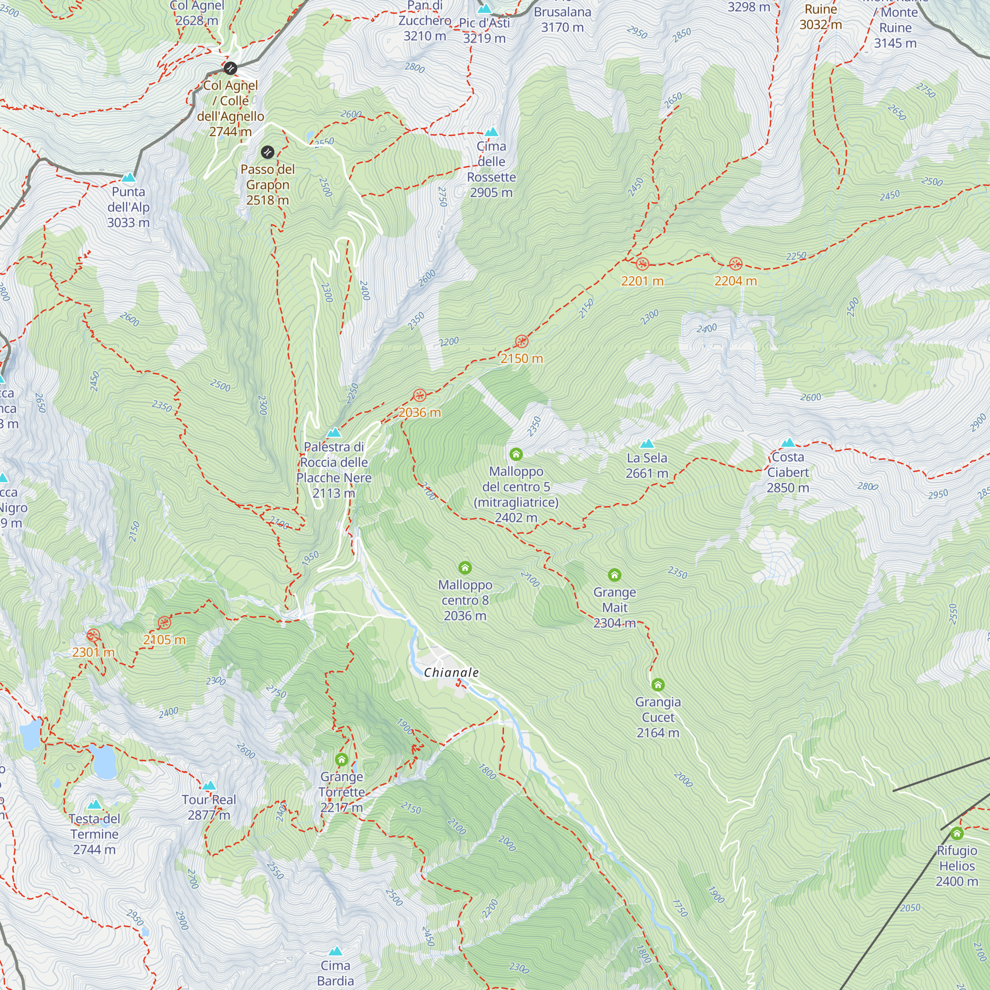 Malloppo, Centro 6 (mitragliatrice) map