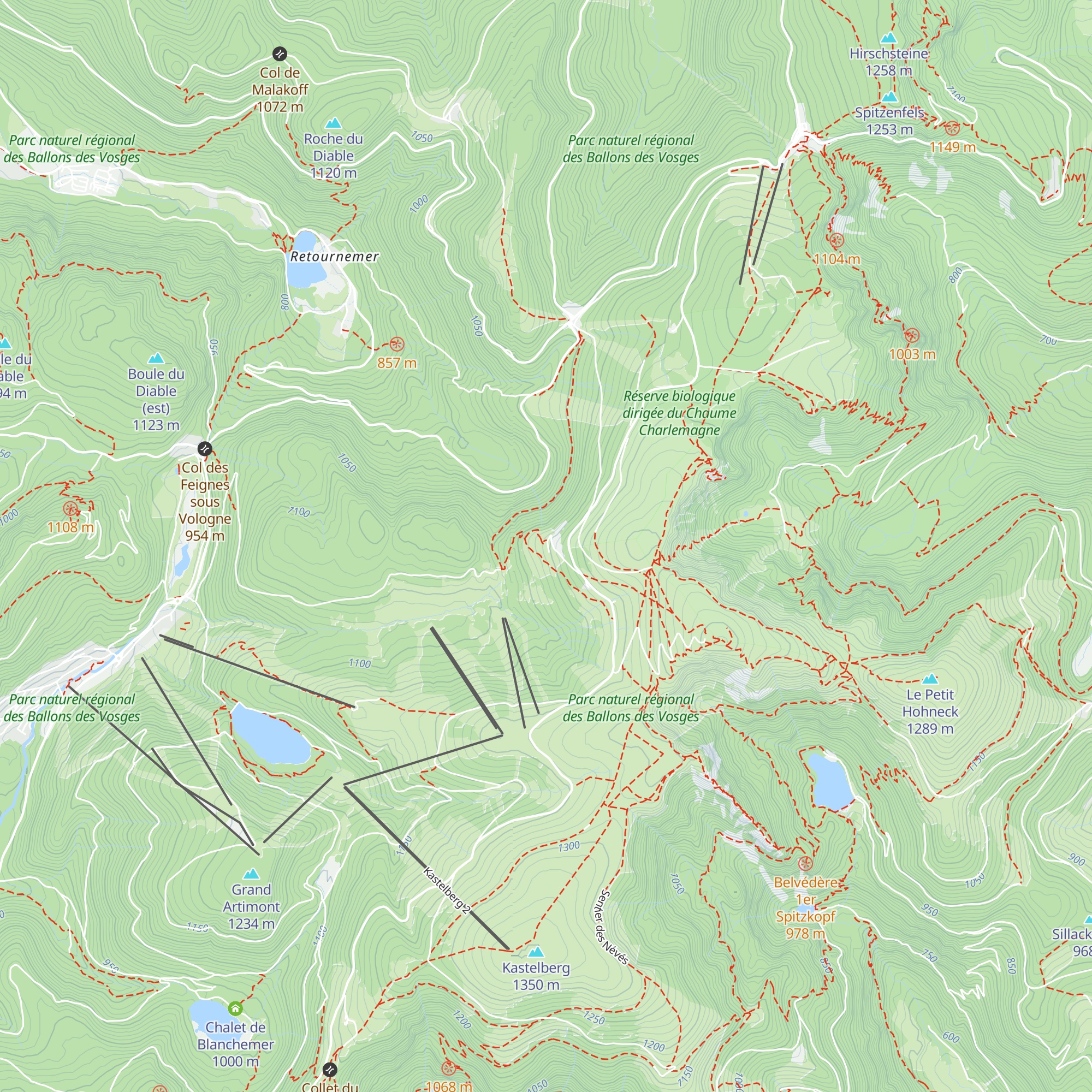 Refuge du Sotré map