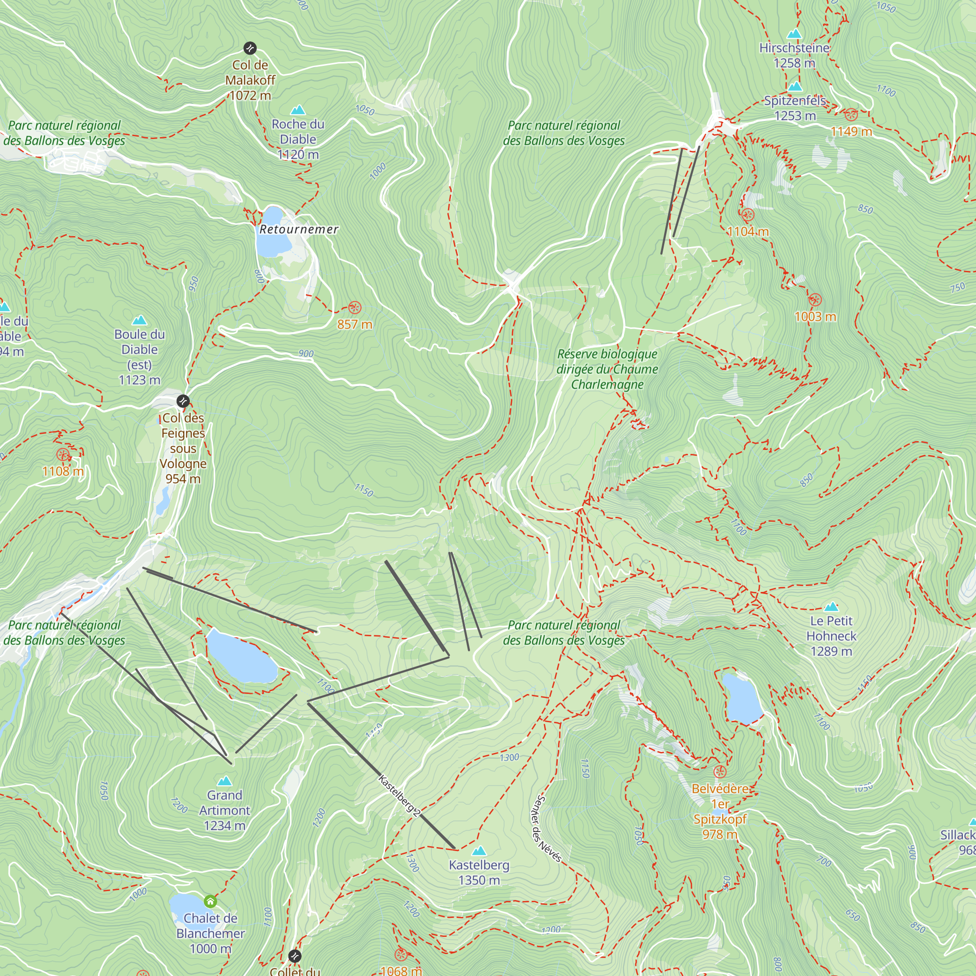 Refuge du Sotré map
