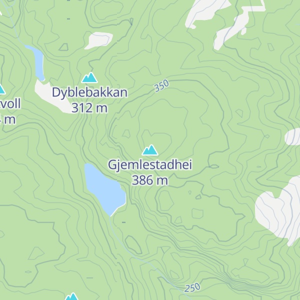 Map of Gjemlestadhei
