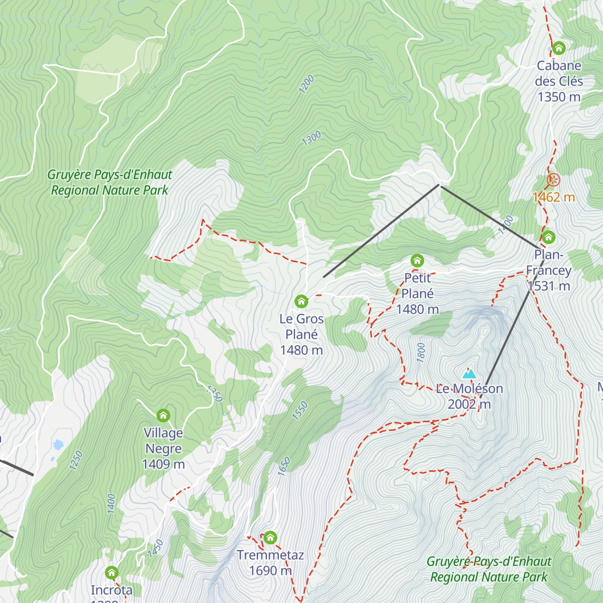 Le Gros Plané map