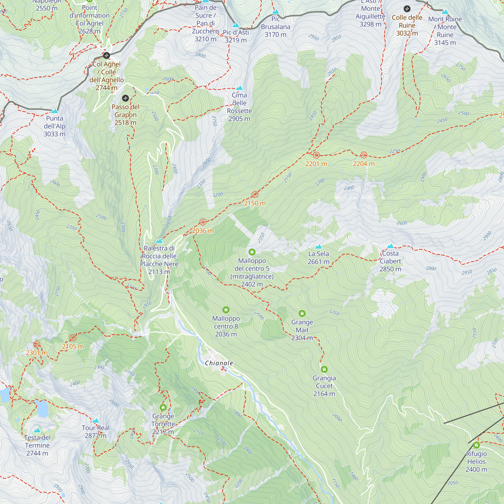 Malloppo del centro 5 (mitragliatrice) map