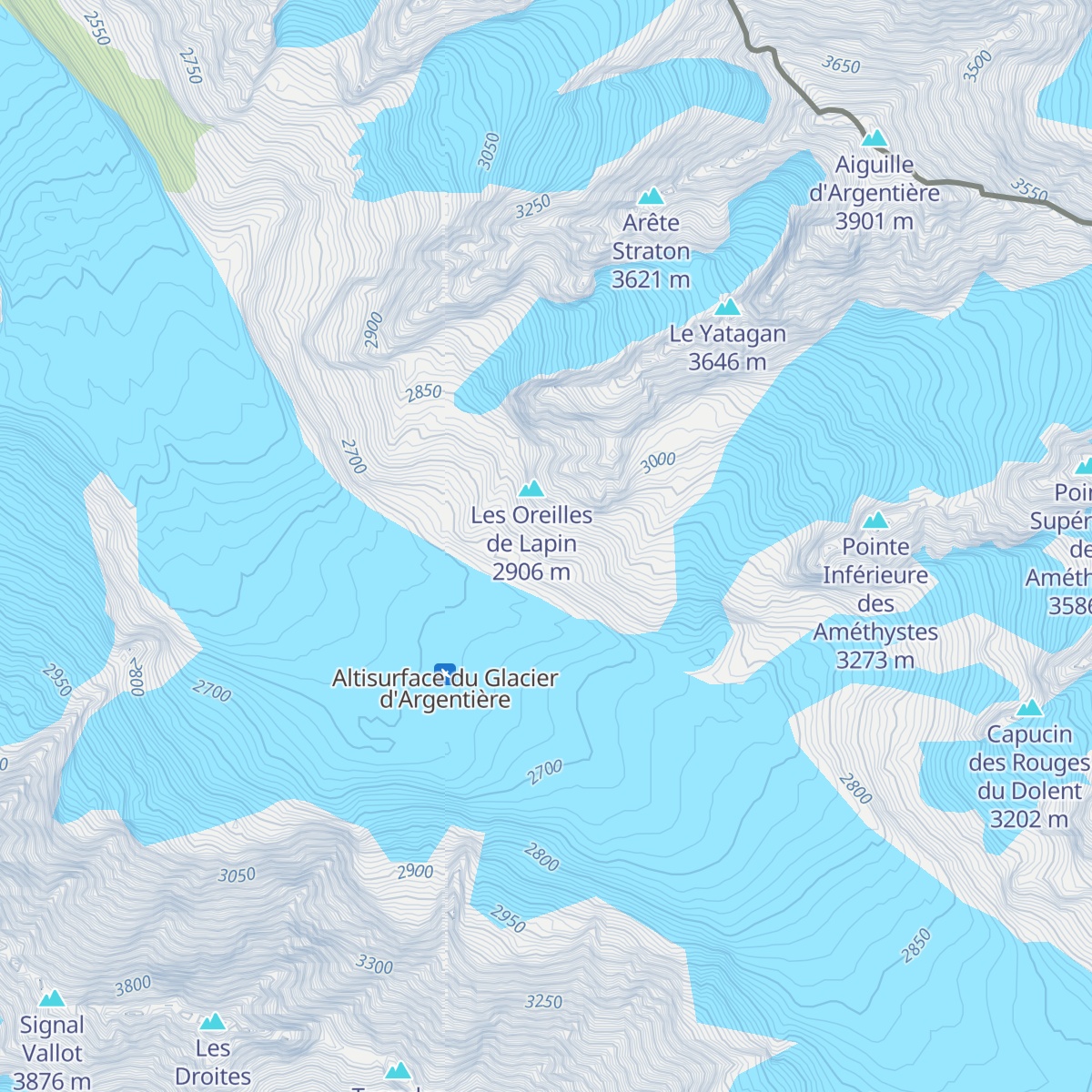 Refuge d'Argentière map