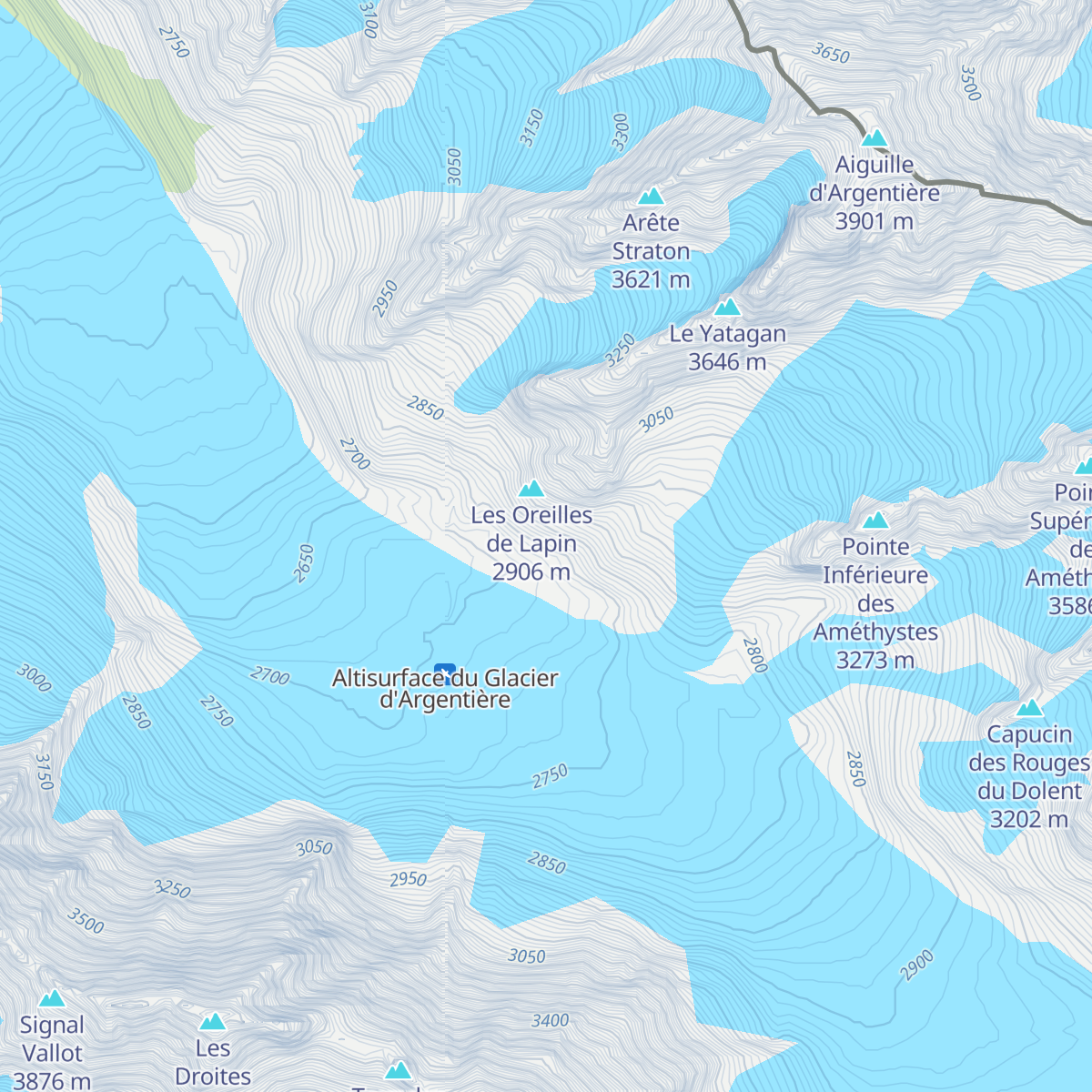 Refuge d'Argentière map