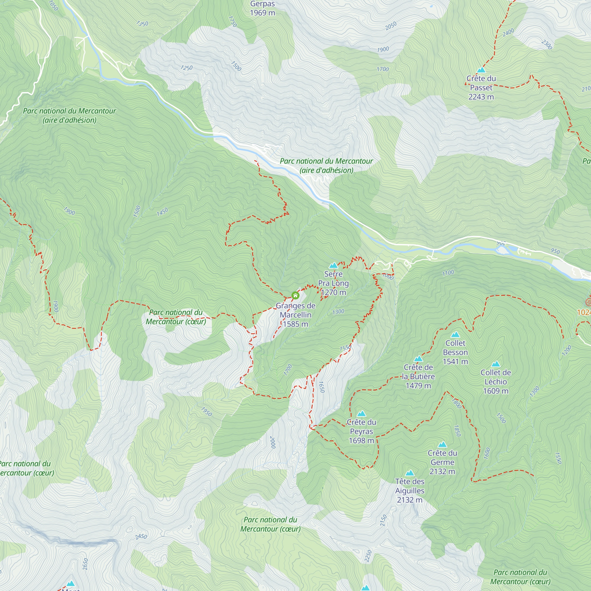 Granges de Marcellin map