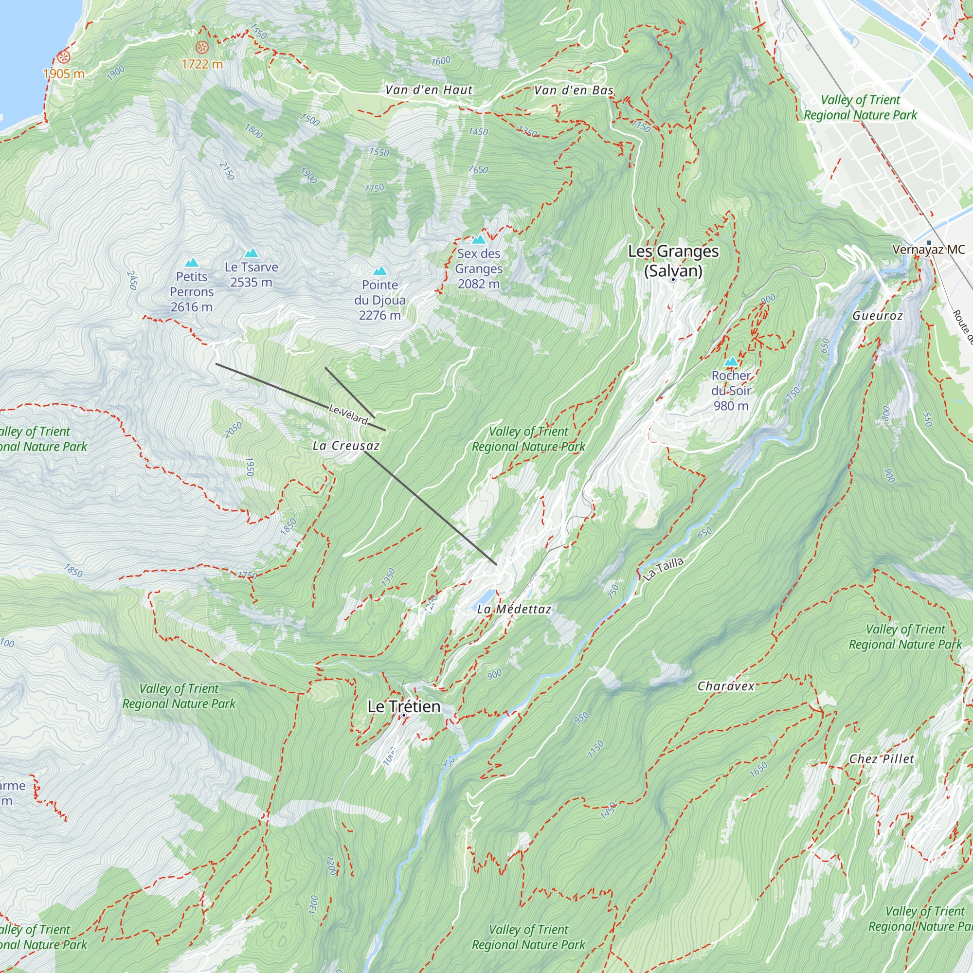 Couvert de Planajeur map