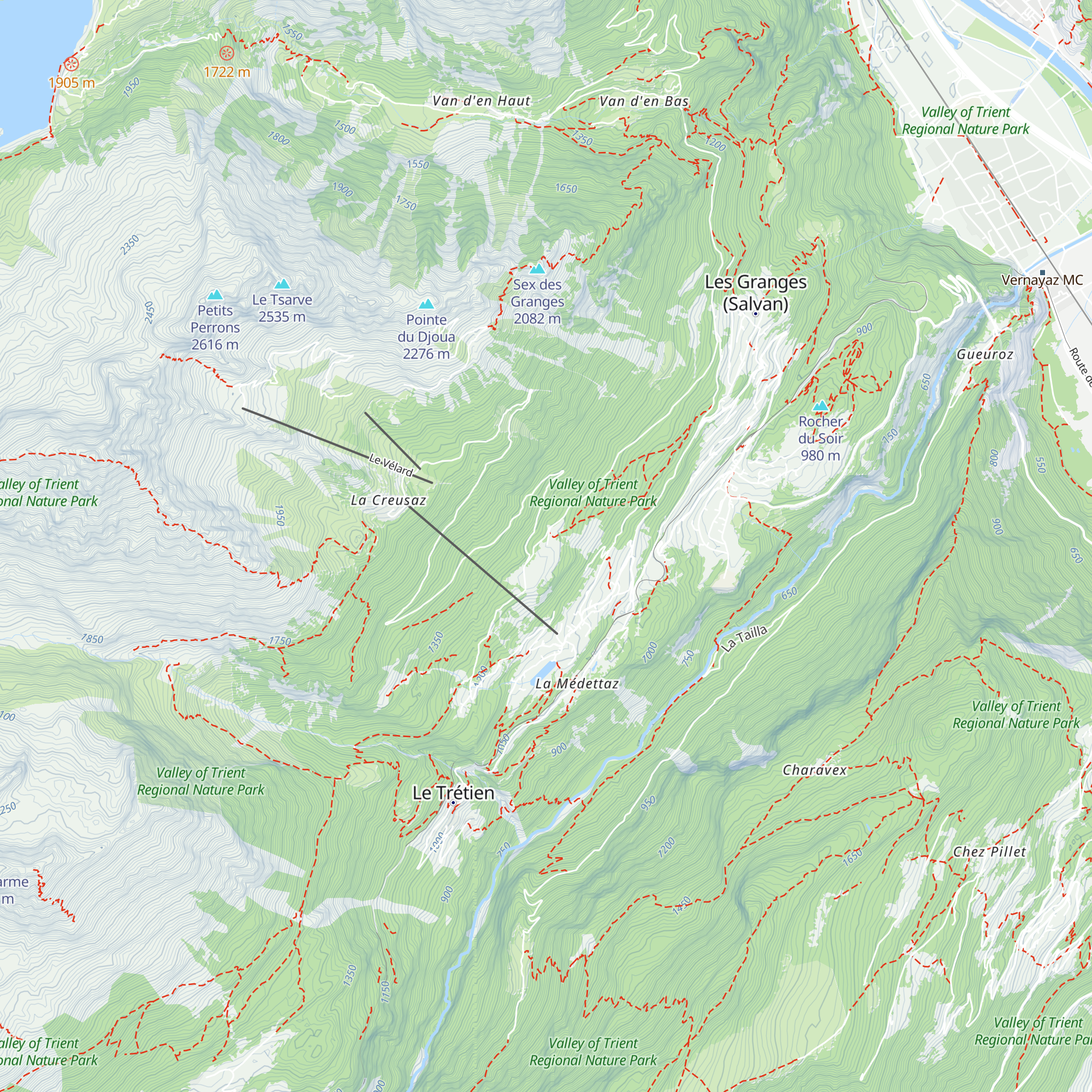 Couvert de Planajeur map