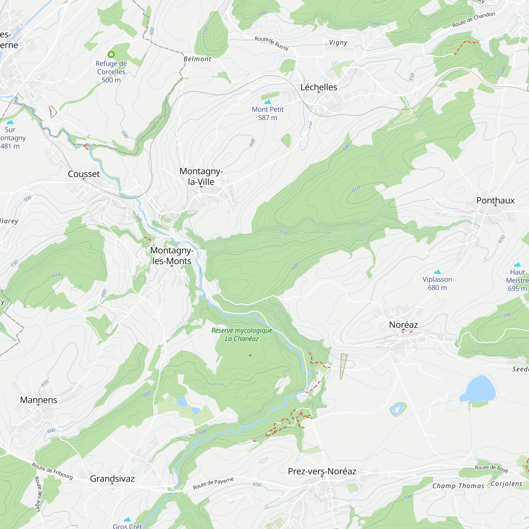 Cabane de Berley map